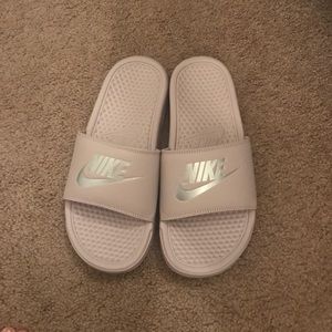 Blush nudey natural pink nike slides